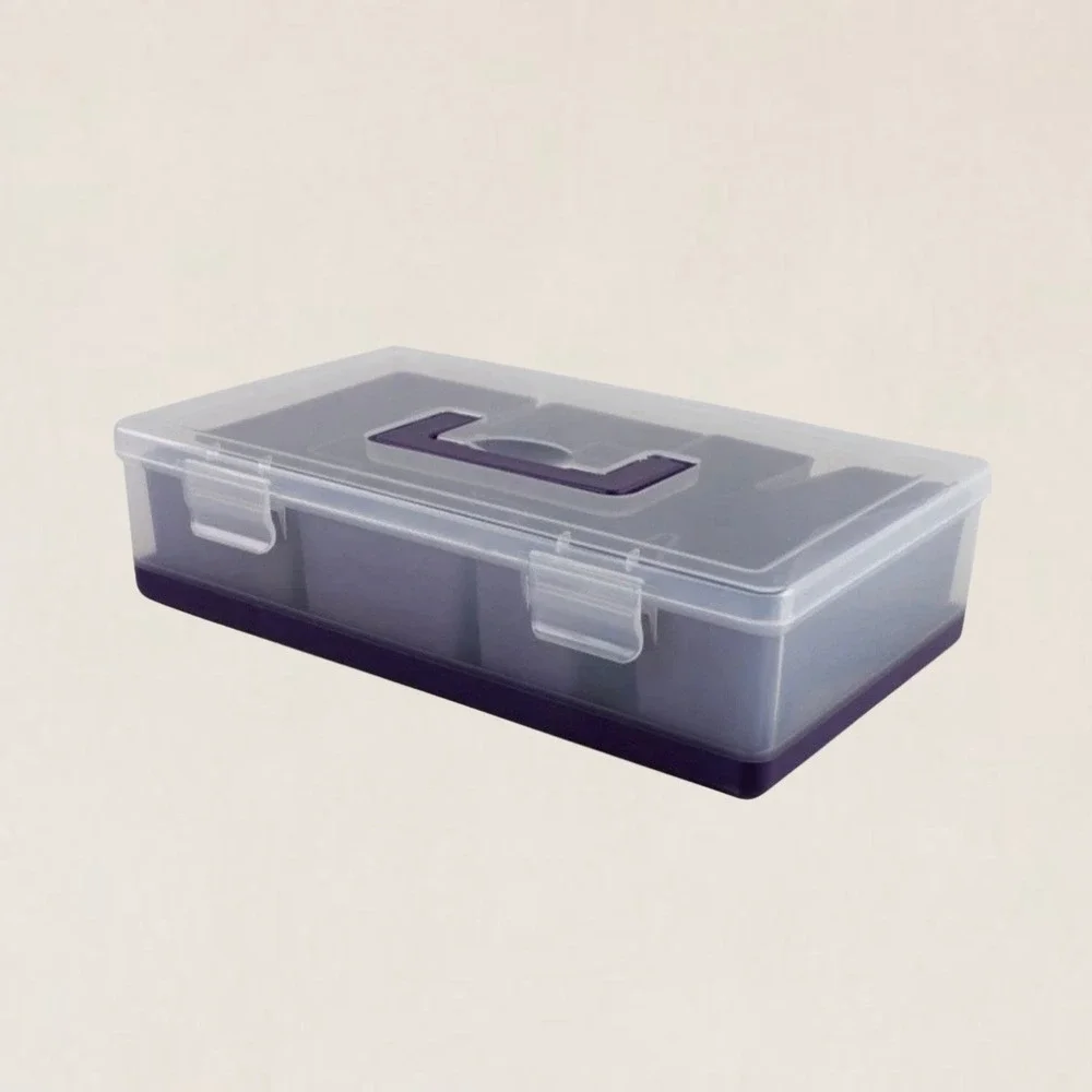 Cook With Color Halloween EEK Snack Box Purple 3 Compartment Travel Tray NEW